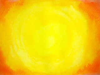 bright yellow orange color abstract art background sun sunny power symbol art watercolor painting design illustration texture pattern - 513758388