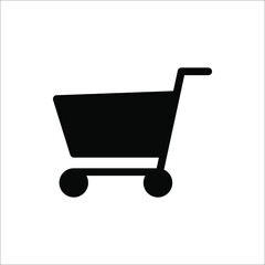 Shopping cart icon vector illustration on white background