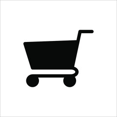 Shopping cart icon vector illustration on white background