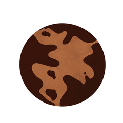 chocolate chip cookie. Brown earth. Chocolate concept.