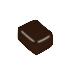 chocolate bar on white background