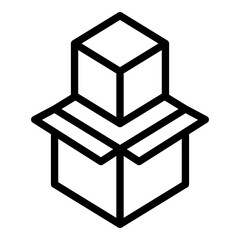 Carton box icon outline vector. Traffic van. Auto motion
