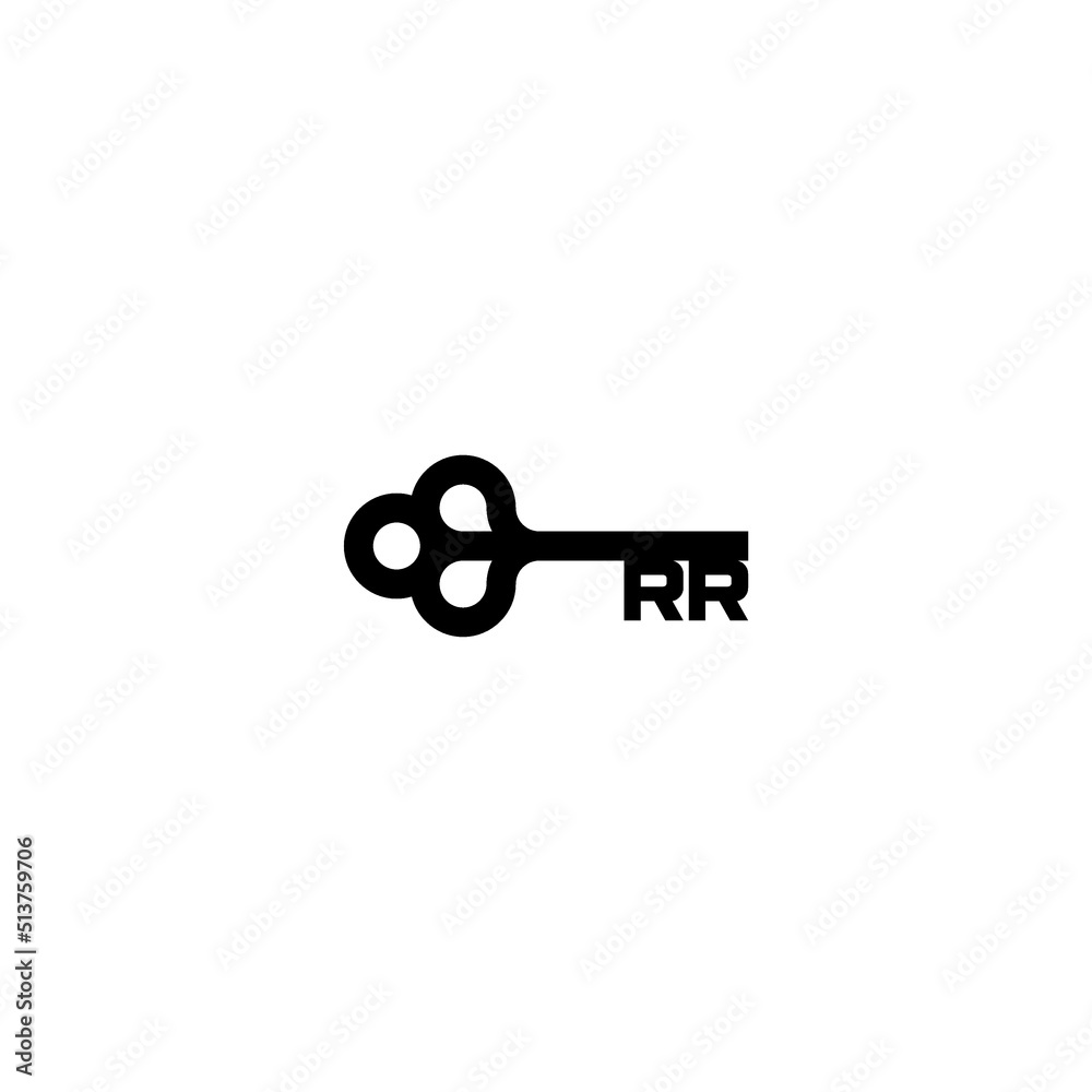 Wall mural RR home key concept logo initial concept with high quality logo design