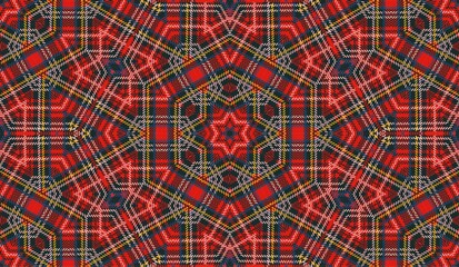 Unusual interpretation of Tartan. Seamless Pattern. Background.
