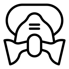 Painter gas mask icon outline vector. Car spray. Auto service