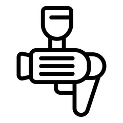 Paint gun icon outline vector. Car spray. Tire vehicle