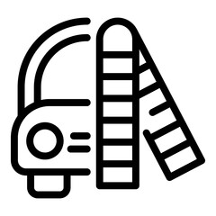 Car color check icon outline vector. Body varnish. Repair gun