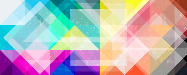 Foto auf Leinwand colorful abstract geometric background, with triangles, squares, paint strokes and splashes © Kirsten Hinte