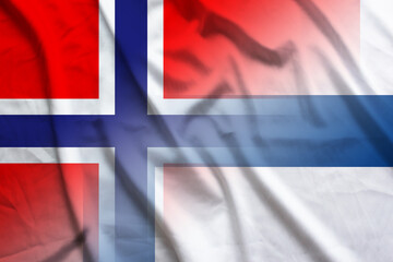 Norway and Finland national flag transborder contract FIN NOR