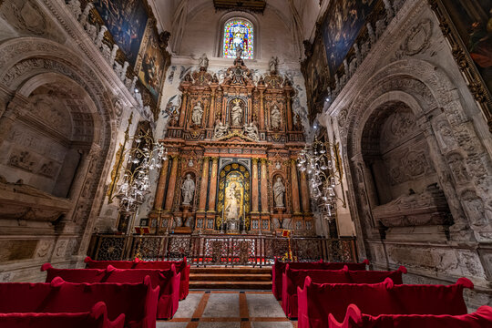 Interior, Seville Cathedral, UNESCO World Heritage Site, Seville, Andalucia