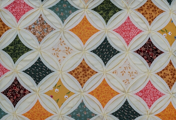 Stitching Patterns bedspread - obrazy, fototapety, plakaty