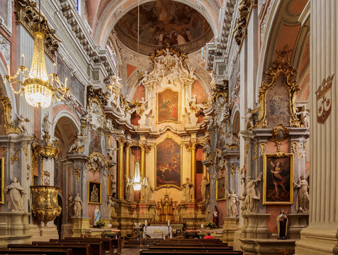 Church of St. Theresa, interior, Old Town, UNESCO World Heritage Site, Vilnius, Lithuania