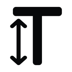 Text Scale Vertical Icon