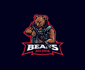Bear mascot logo design