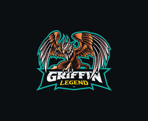 Griffin mascot logo design