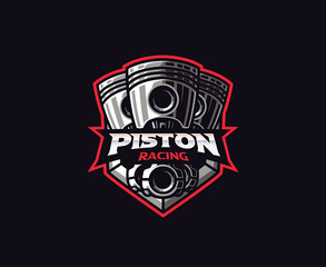 Piston vector logo design