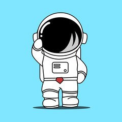 Astronaut Cartoon Illustration
