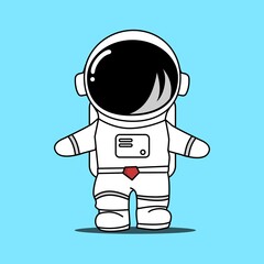 Astronaut Cartoon Illustration 2