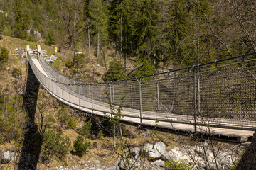 Hängebrücke im Klausbachtal bei Ramsau, Berchtesgaden
