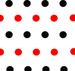 Red Black circle or polkadot abstract background.
