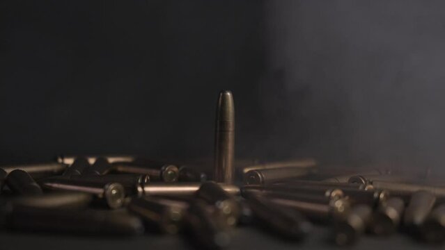 Lots of bullets. The bullets are on the table.