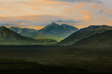 Mountain sunset from Sugarloaf Mountain,, Denali NP, Denali AK © Claire