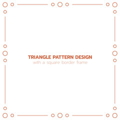 Heart pattern design with a square border frame