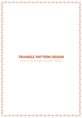 Fototapeta premium Heart pattern design with a rectangle border frame