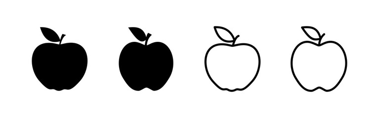 Apple icon vector. Apple sign and symbols for web design.