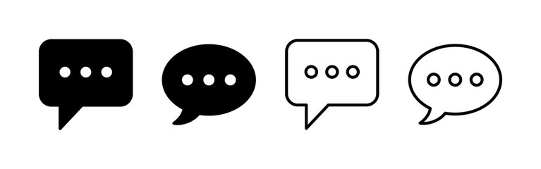 Chat icon vector. speech bubble sign and symbol. comment icon. message
