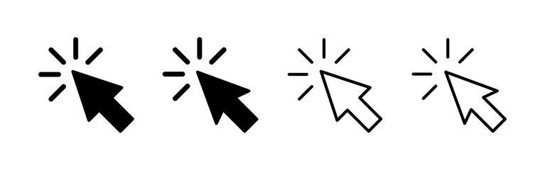 Click icon vector. pointer arrow sign and symbol. cursor icon