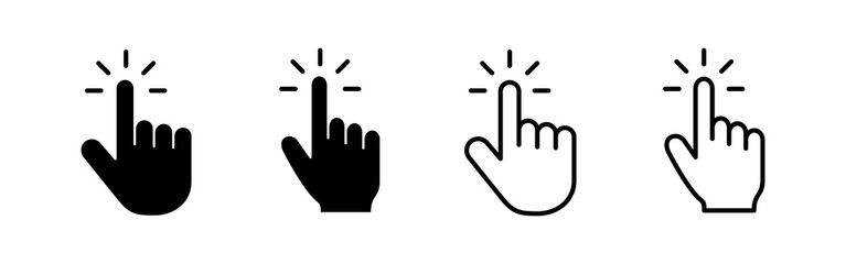 Hand cursor icon vector. cursor sign and symbol. hand cursor icon clik