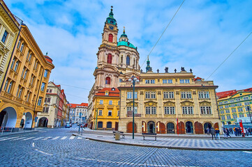 Malostranske (Lesser Quarter) Square, Prague, Czech Republic