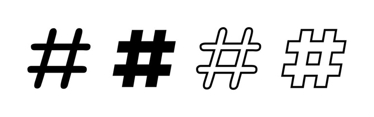 Hashtag icon vector. hashtag sign and symbol