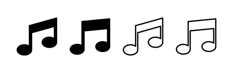 Music icon vector. note music sign and symbol