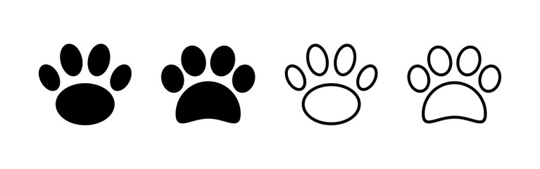 Paw icon vector. paw print sign and symbol. dog or cat paw