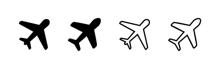 Obraz premium Plane icon vector. Airplane sign and symbol. Flight transport symbol. Travel sign. aeroplane