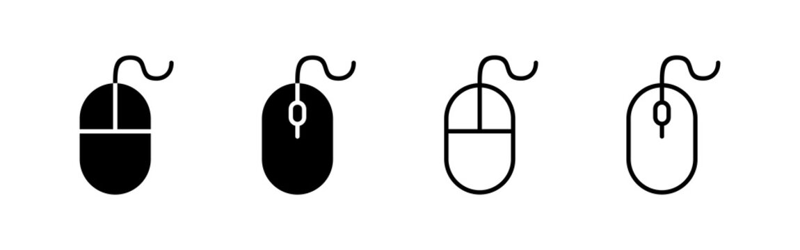 Mouse icon vector. click sign and symbol. pointer icon vector.