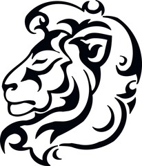 Lion - Wild Animals - Logo Animal Vector, Animal Silhouette Stencil