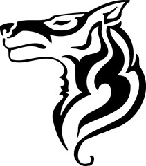 Wolf - Wild Animals - Logo Animal Vector, Animal Silhouette Stencil