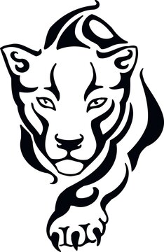 Panther - Wild Animals - Logo Animal Vector, Animal Silhouette Stencil