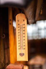 Thermometer on the wall
