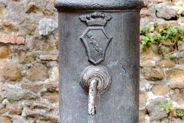 Nasone, Fontanella, Ghisa, Roma, acqua, Roma, Lazio, Italy. Europa