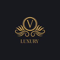 luxury letter template logo.logo for boutique,wedding,hotel,jewelry etc.premium vector design