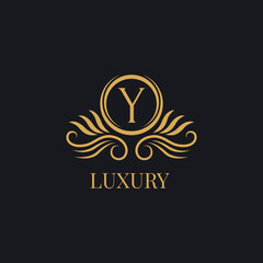 luxury letter template logo.logo for boutique,wedding,hotel,jewelry etc.premium vector design