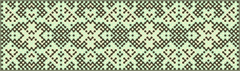 Multicolor truchet tiling connections illustration