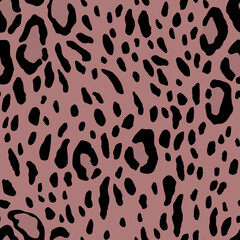 Abstract modern leopard seamless pattern. Animals trendy background. Pink decorative vector stock illustration for print, card, postcard, fabric, textile. Modern ornament of stylized skin