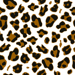 Naklejka na ściany i meble Abstract animal skin leopard seamless pattern design. Jaguar, leopard, cheetah, panther fur. Black and white seamless camouflage background.Seamless vector animal skin pattern. Leopard spots pattern. 