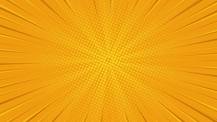 Fototapeta premium Orange Comic Bubble Background with abstract Web Banner 