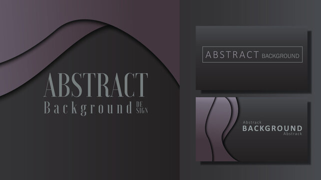 Creative business card template with dark color composition elegant concept. Can be used for business cards, brochures, posters, decorations, etc.